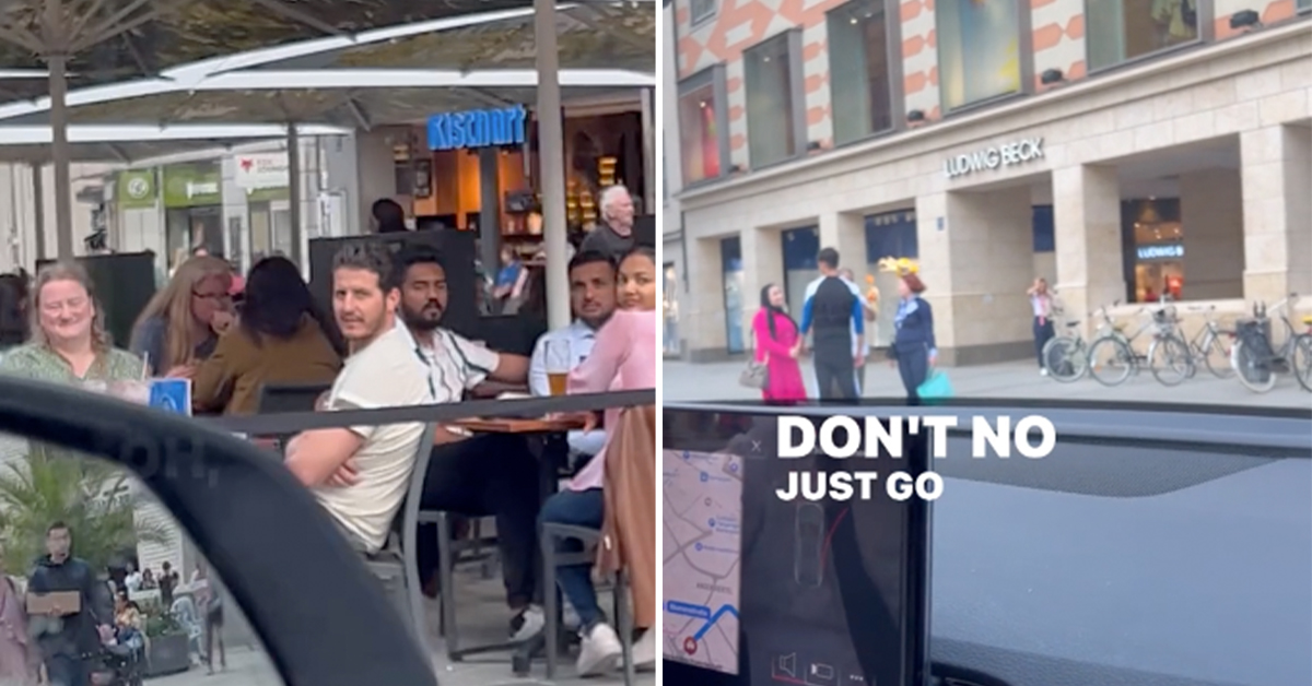 ‘They’re All Staring’: Watch a Car of American Tourists Drive Through Munich’s Car-Free Plaza