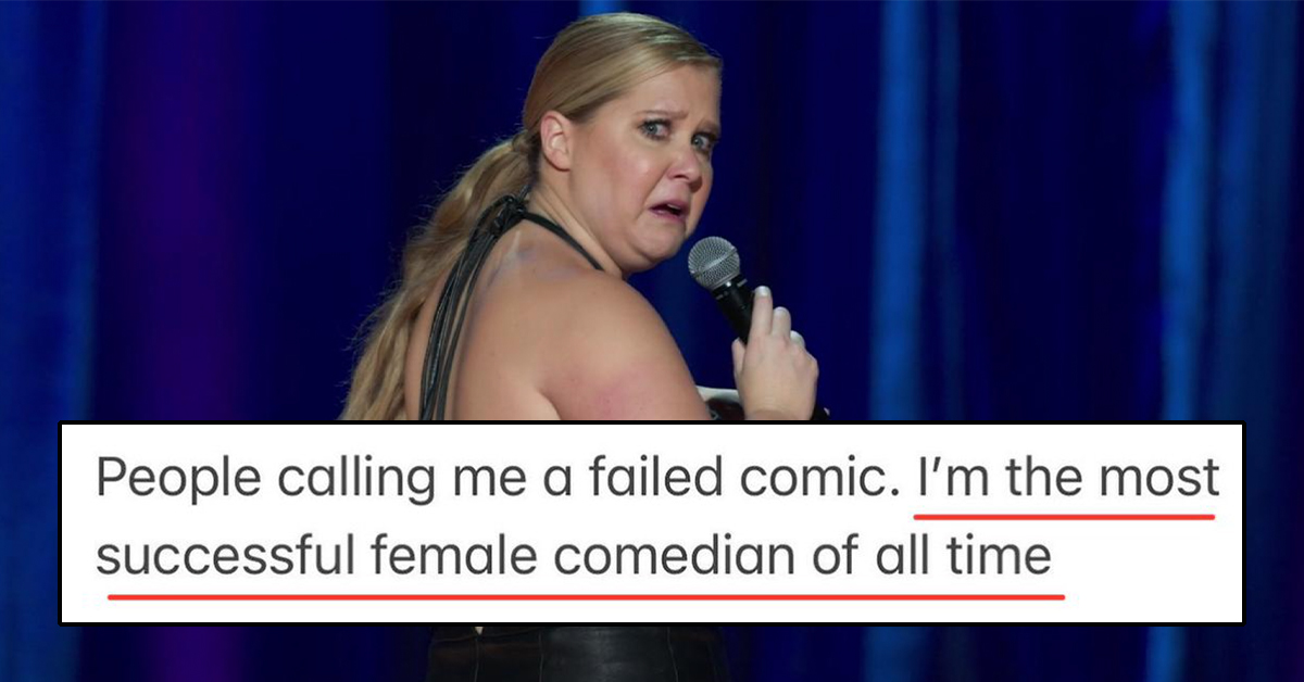 Amy Schumer Says She's the Most Successful Female Comedian of All Time