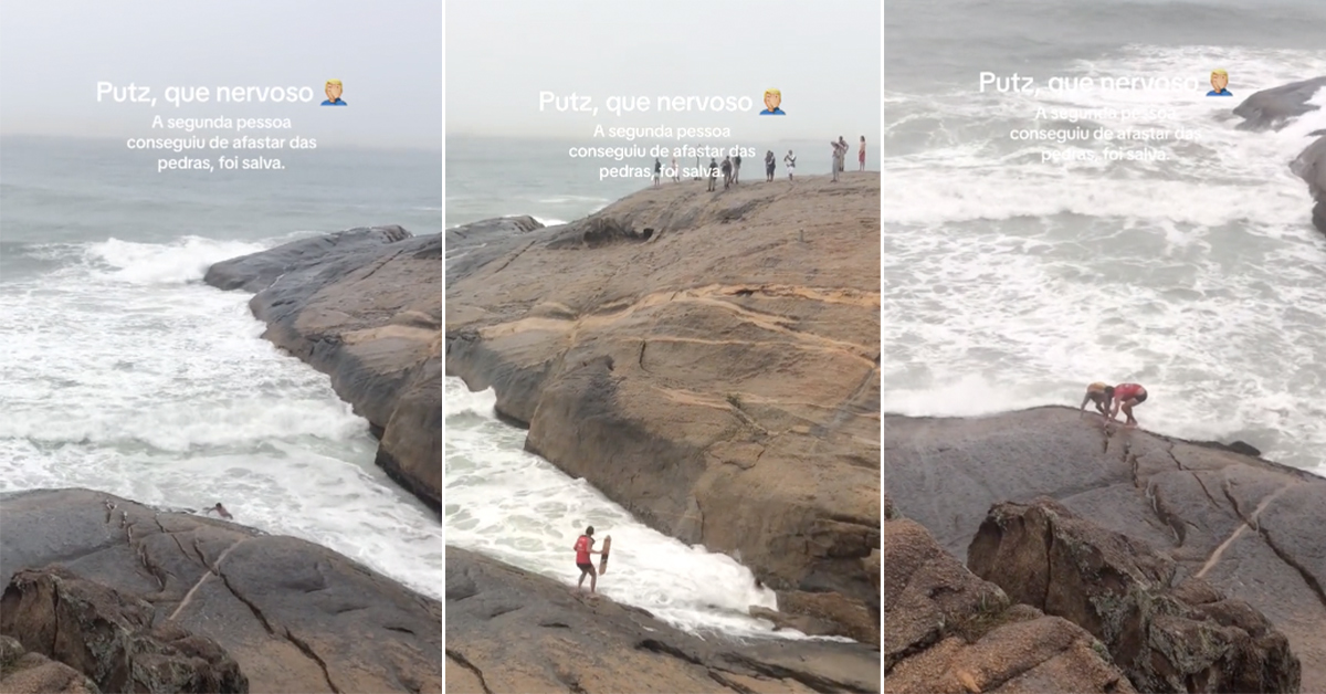 Hero Lifeguard Leaps Into Deadly Waters, Saves Floundering Man in Brazil