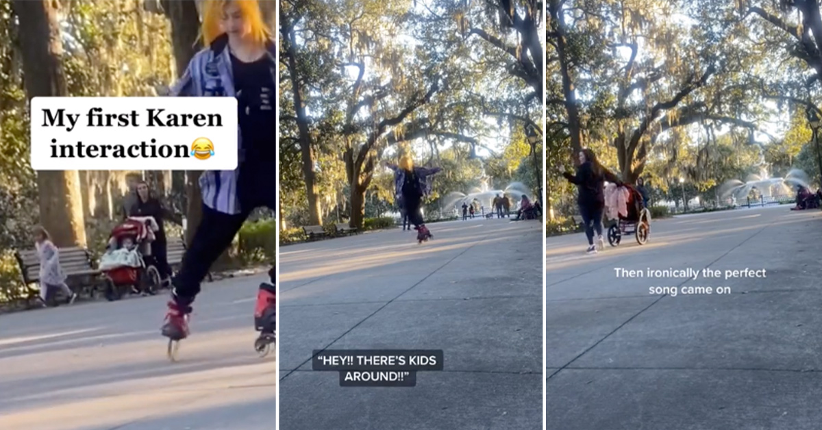 'I Hope Your Parents See This!': Mom Throws Tantrum Over Rollerblader Playing WAP In A Park
