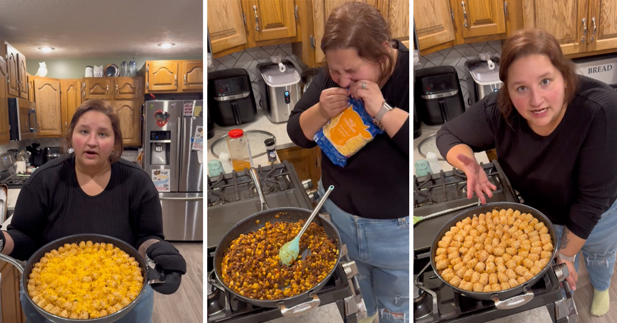'This Is Dinner!':  Midwest Woman and Her Tater-Tot Casserole Have Trad Wives Everywhere Shaking In Their Boots
