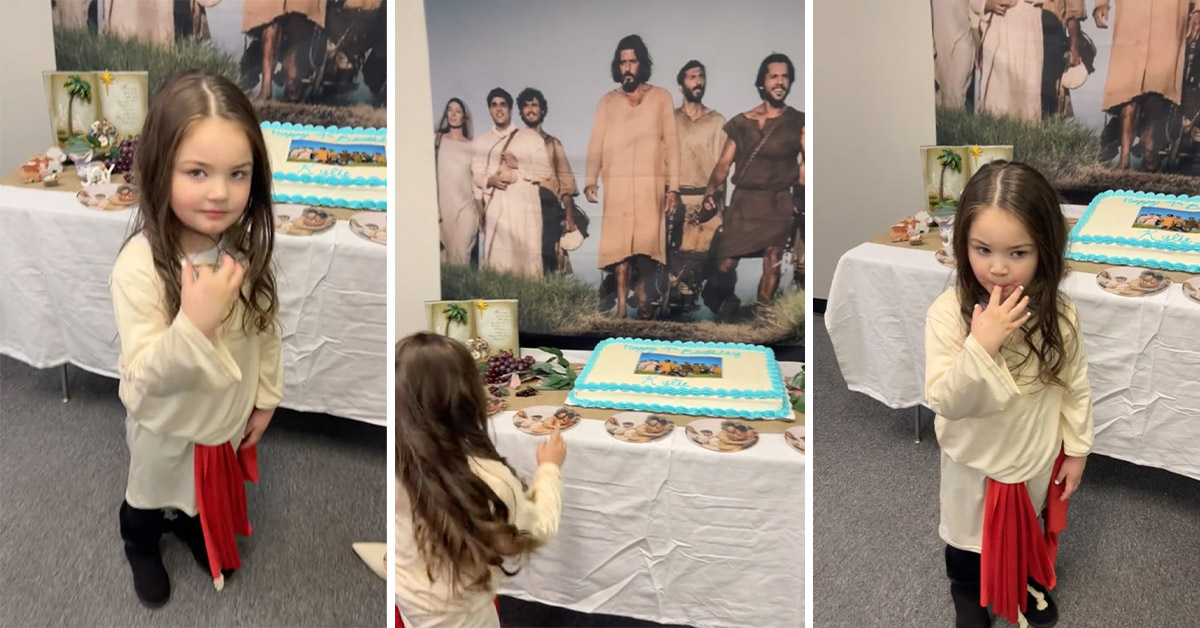 Little Girl Loves Jesus So Much She Throws a Jesus Themed Birthday Party