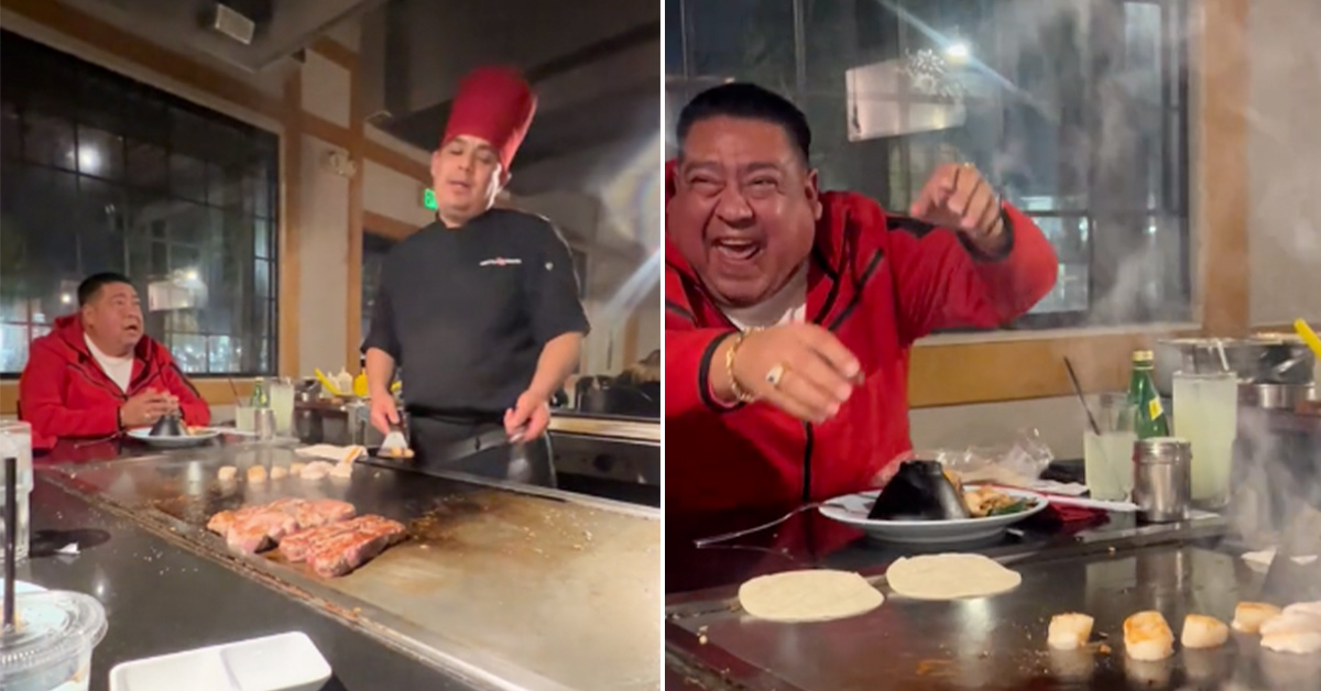 Man Turns Hibachi Dinner Into BYOT (Bring Your Own Tortillas) Affair