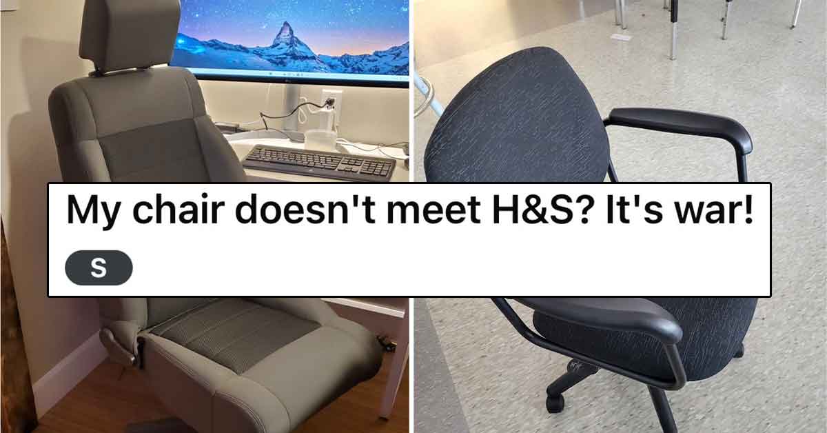 Boss Throws Out Employee's Custom Chair For Not Being 'Health and Safety Compliant,' Winds Up Having to Buy an Entire Brand New State of the Art Work Station