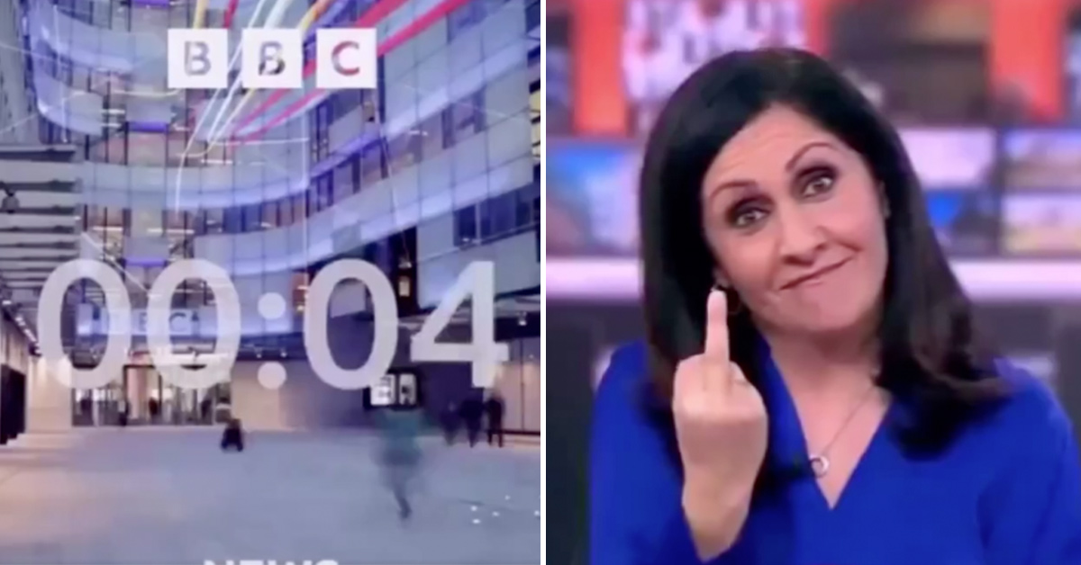 'Live From London, This Is FU News': BBC Anchor Flips Off Camera Moments Before Starting Segment