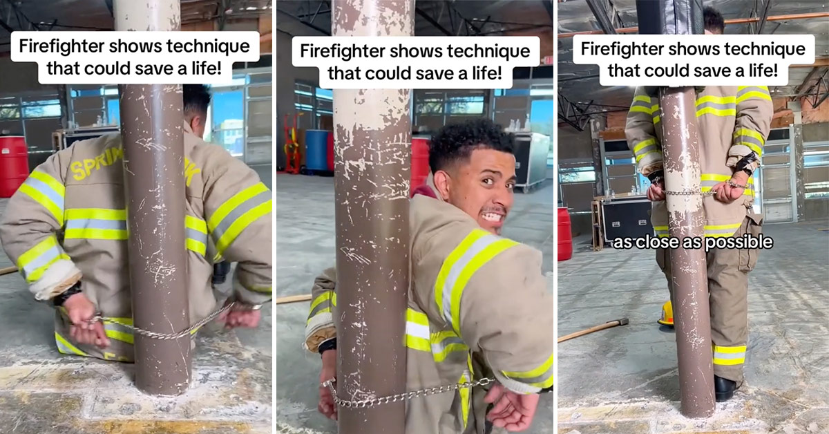 'Firefighter' Roasted for Showing Time Consuming Way to Escape Handcuffs