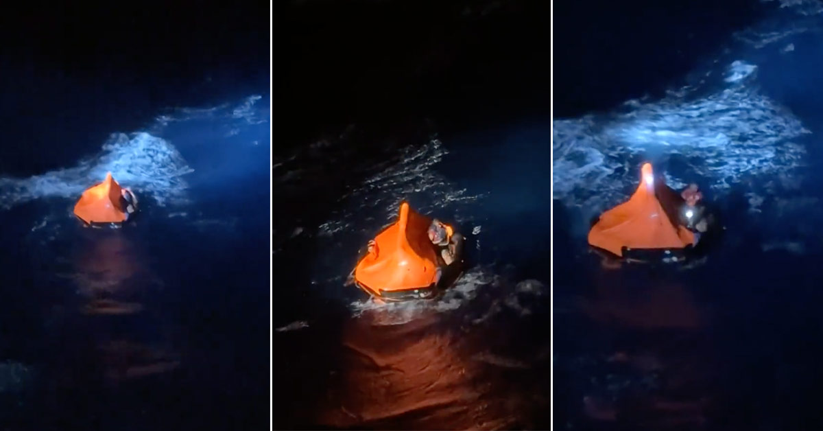 The Moment a Cruise Ship Rescued a Life Raft Adrift at Sea