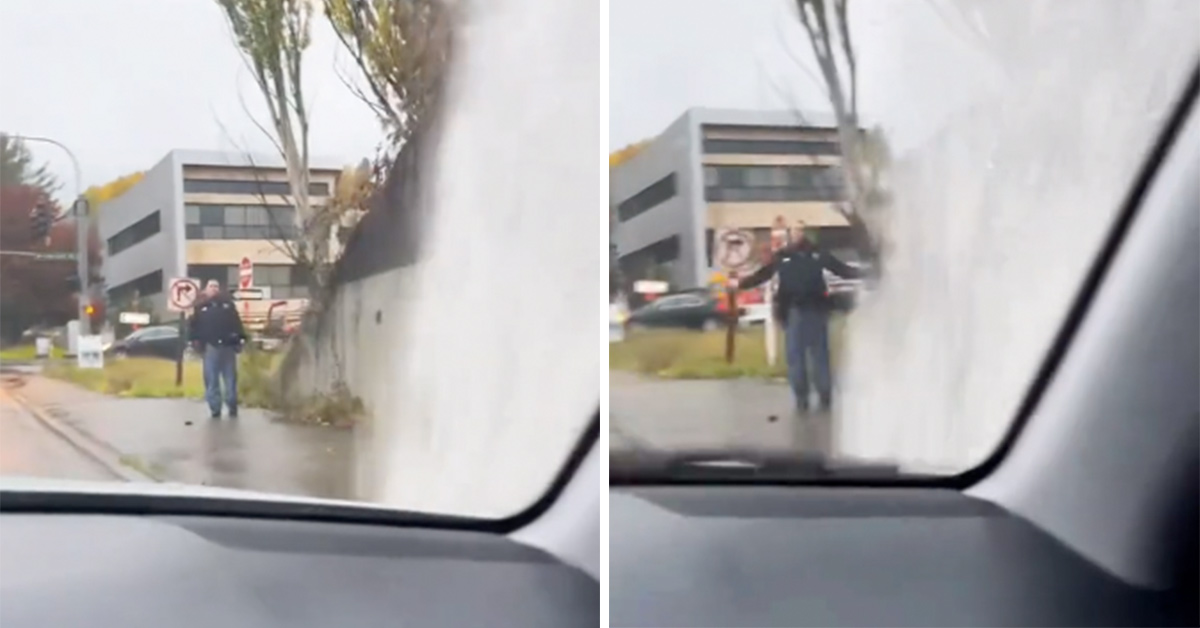 Cloudy With a Chance of Wet Cop: Trolls Wash Away Cop Under 10-Foot Wall of Water