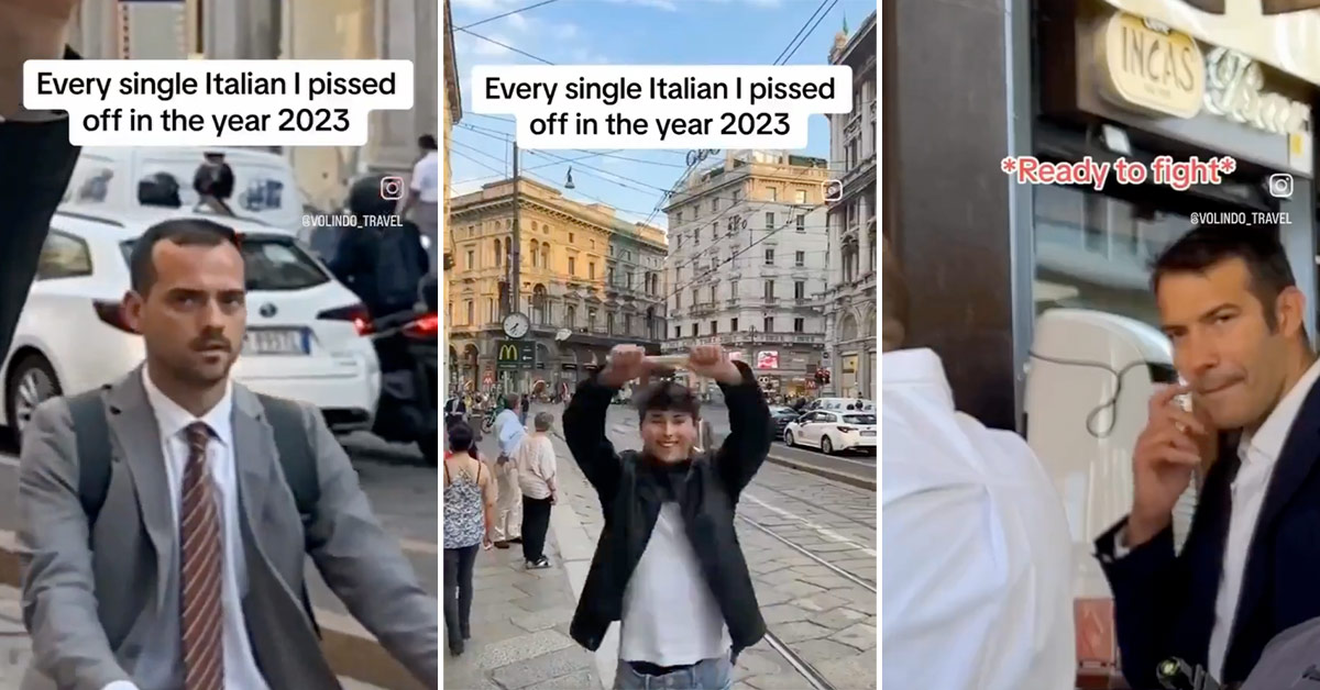 American Tourist Documents Every Italian They Pissed Off in 2023