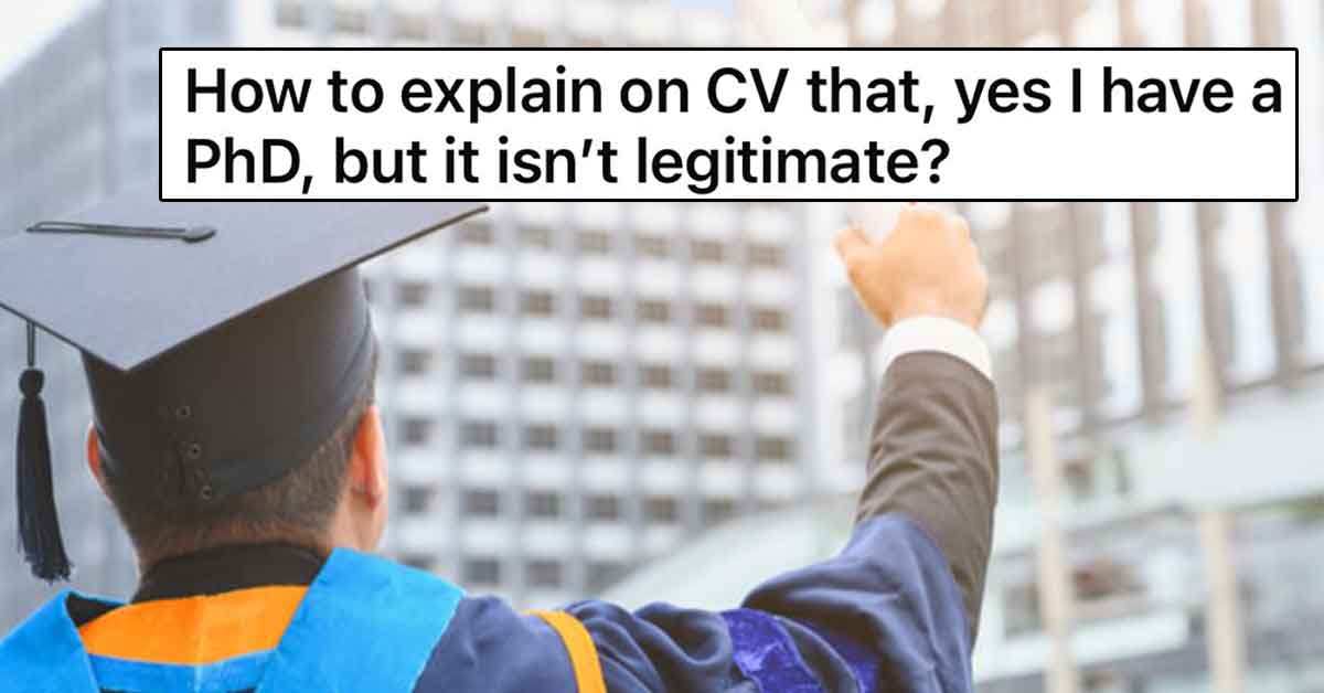 Guy With a PhD Just Wants Everyone to Know He's Not Qualified to Have It