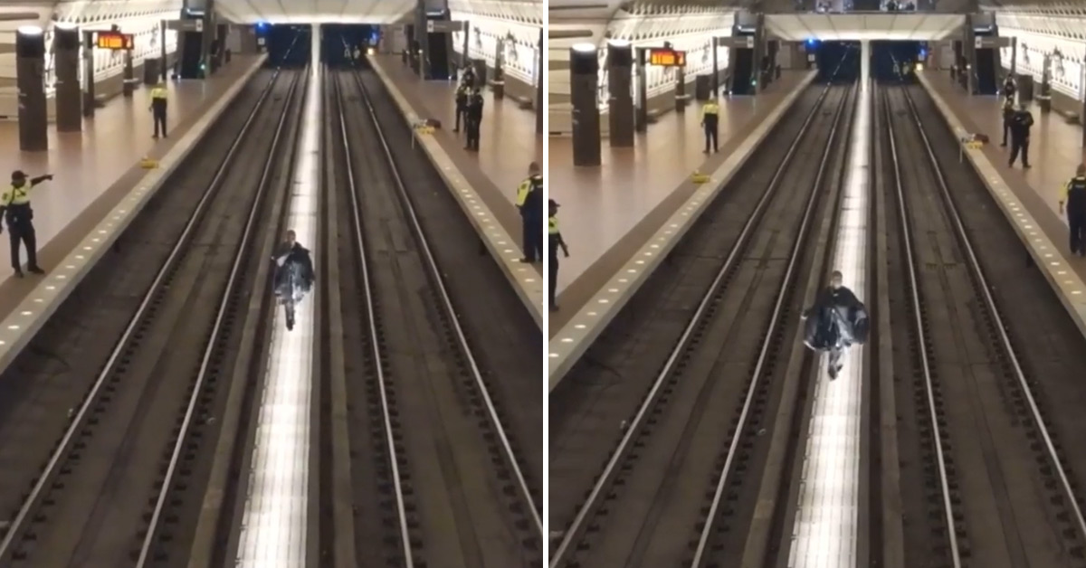 Wannabe Model Insists on Making Train Tracks His Runway