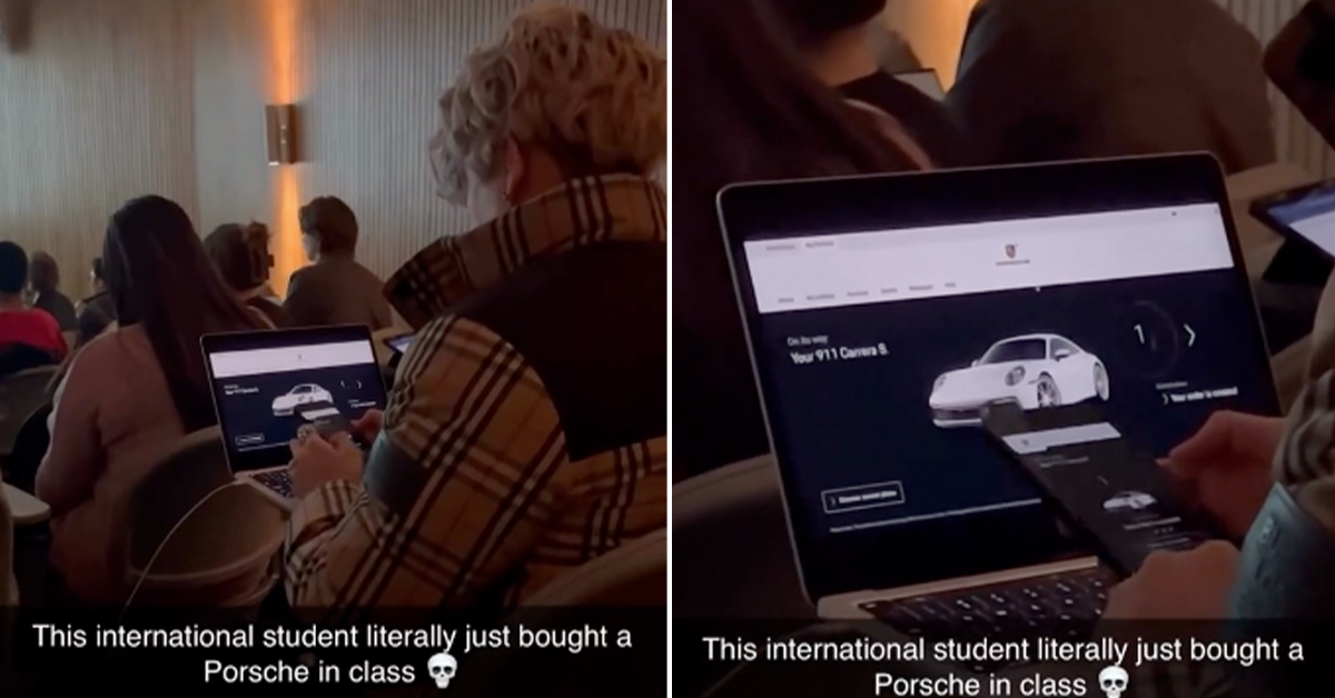 International Student Buys Porsche in the Middle of Class