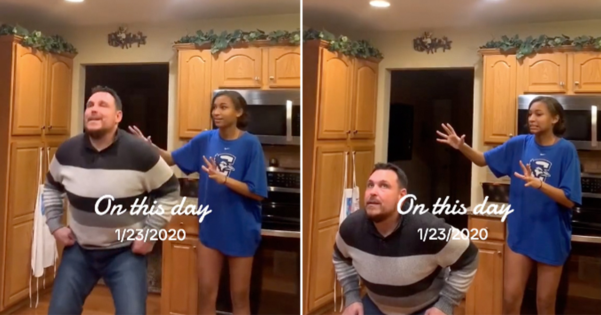 Dad Convinced He Can Touch the Ceiling With His Head Fails Miserably