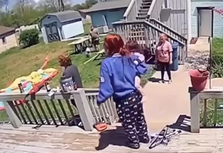 Family Is Way Too Chill as Their Neighbors Have a Shootout in Broad Daylight