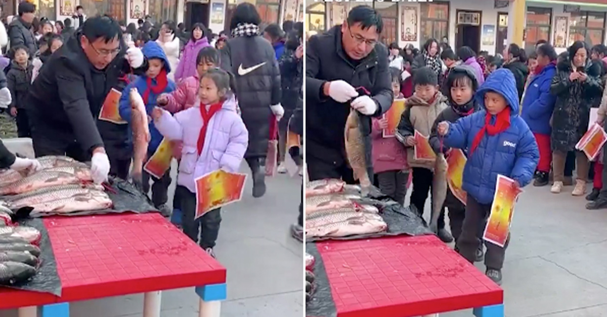 Chinese Fifth Graders Receive Whole Fish as Reward for Good Grades