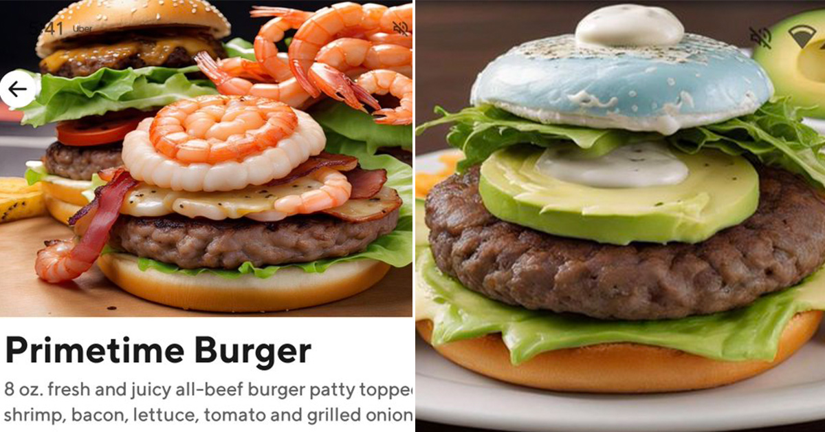 Horrendous A.I. Burgers Are Being Used to Attract Customers on Delivery Apps