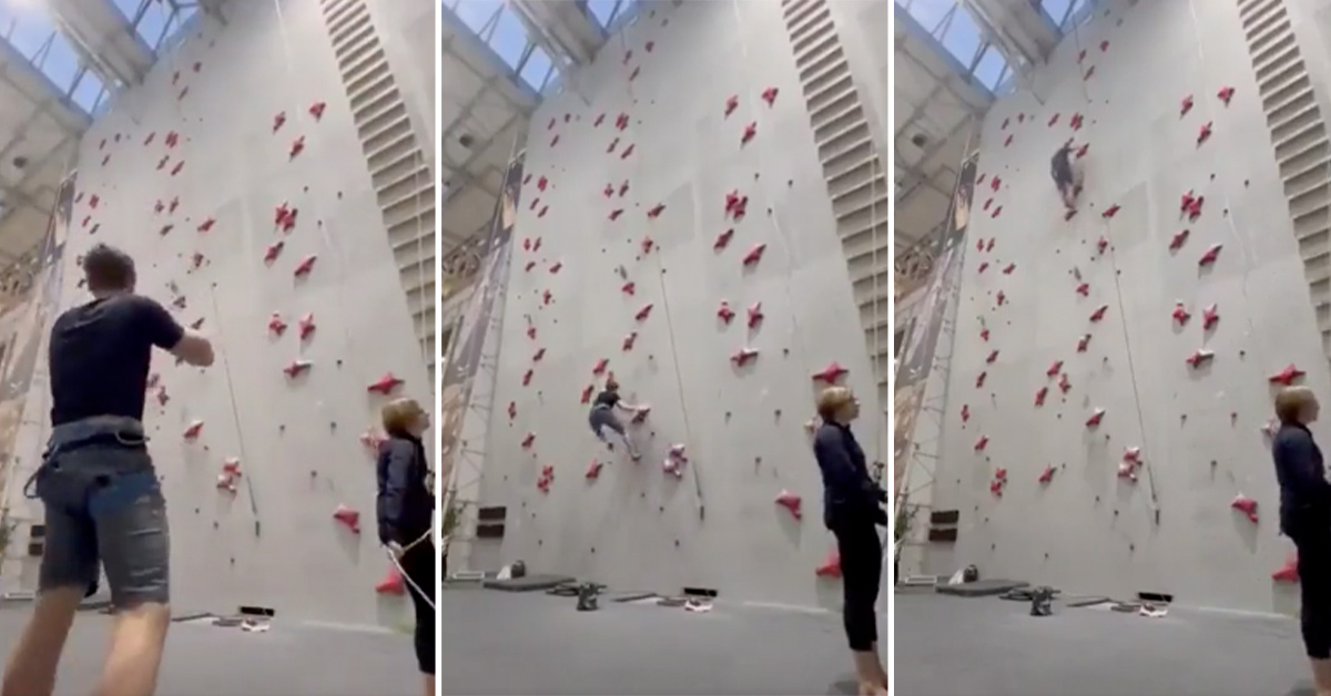 Climber Forgets to Attach His Rope, Pays the Price