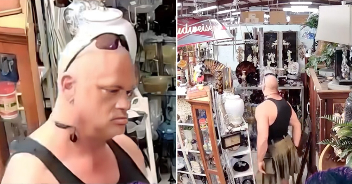 Man Goes Around Texas Thrift Stores Shoving Antiques Up His Butt