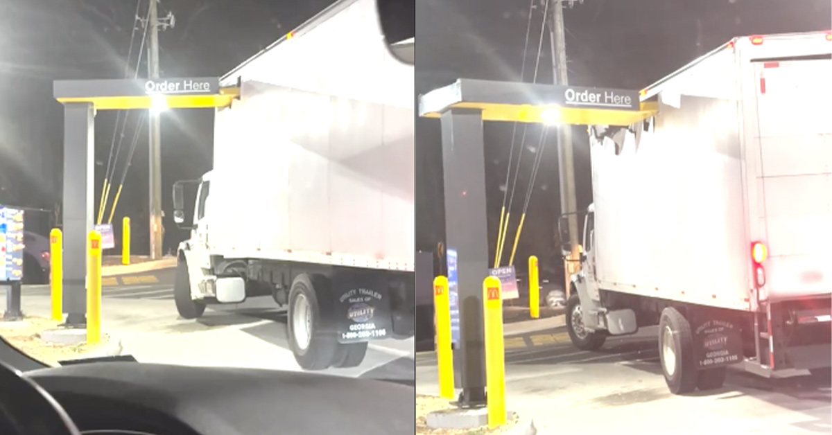 McDonald’s Drive-Through Height Limit Bar Proves Tougher Than Truck in Late-Night Demolition