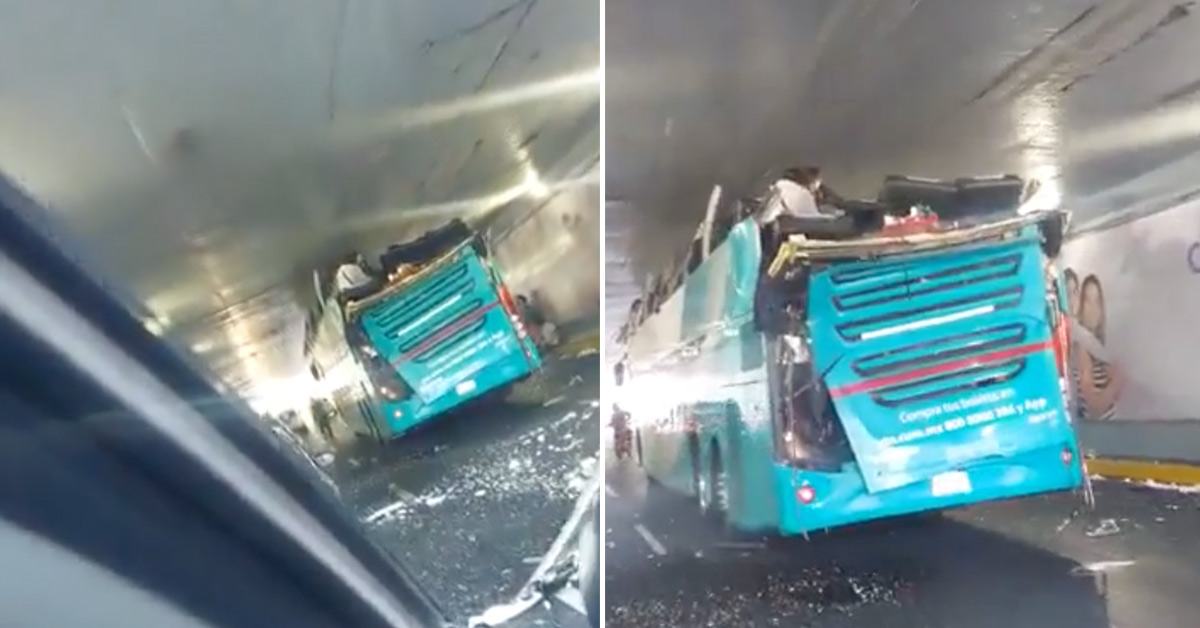 ‘Final Destination Moment’: Double Decker Bus Gets Scalped By Low Tunnel