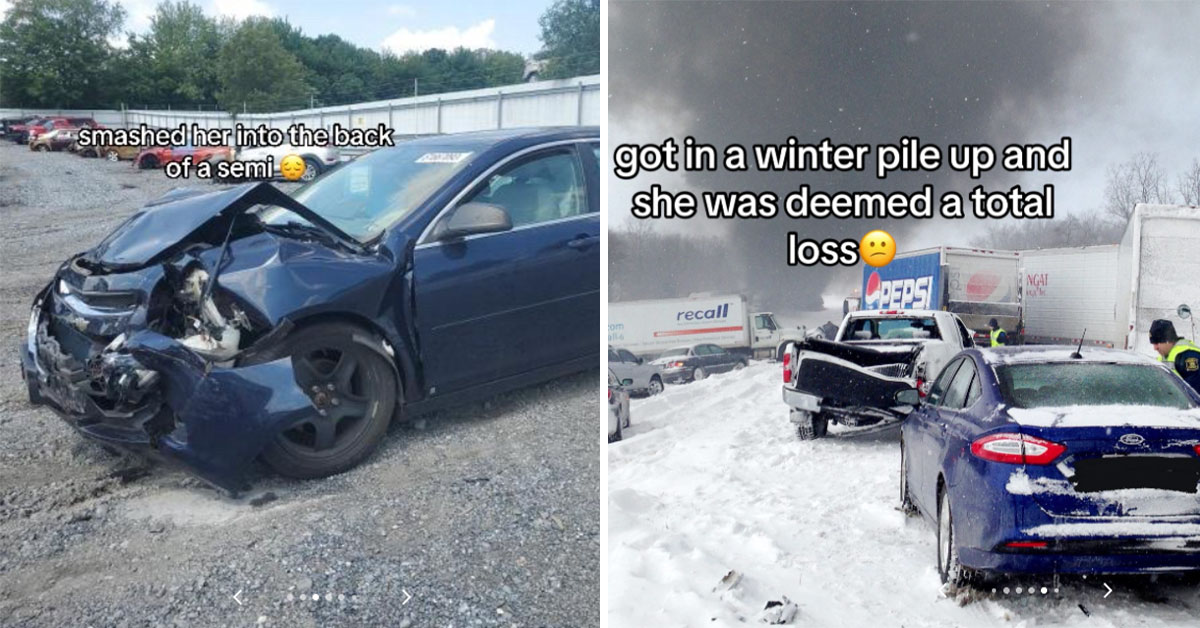 Woman Shows Off All of Her Totaled Cars From the Past Five Years