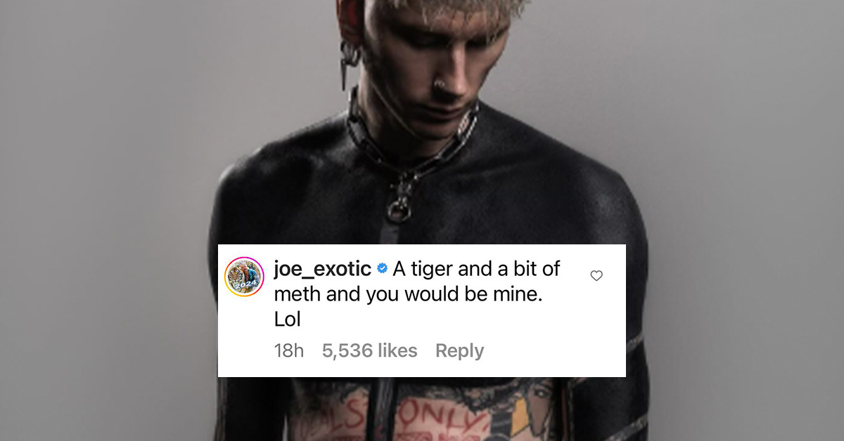 Machine Gun Kelly Gets Roasted For His New Tattoo, But Joe Exotic Tries to Seduce Him With ‘Meth and Tigers’