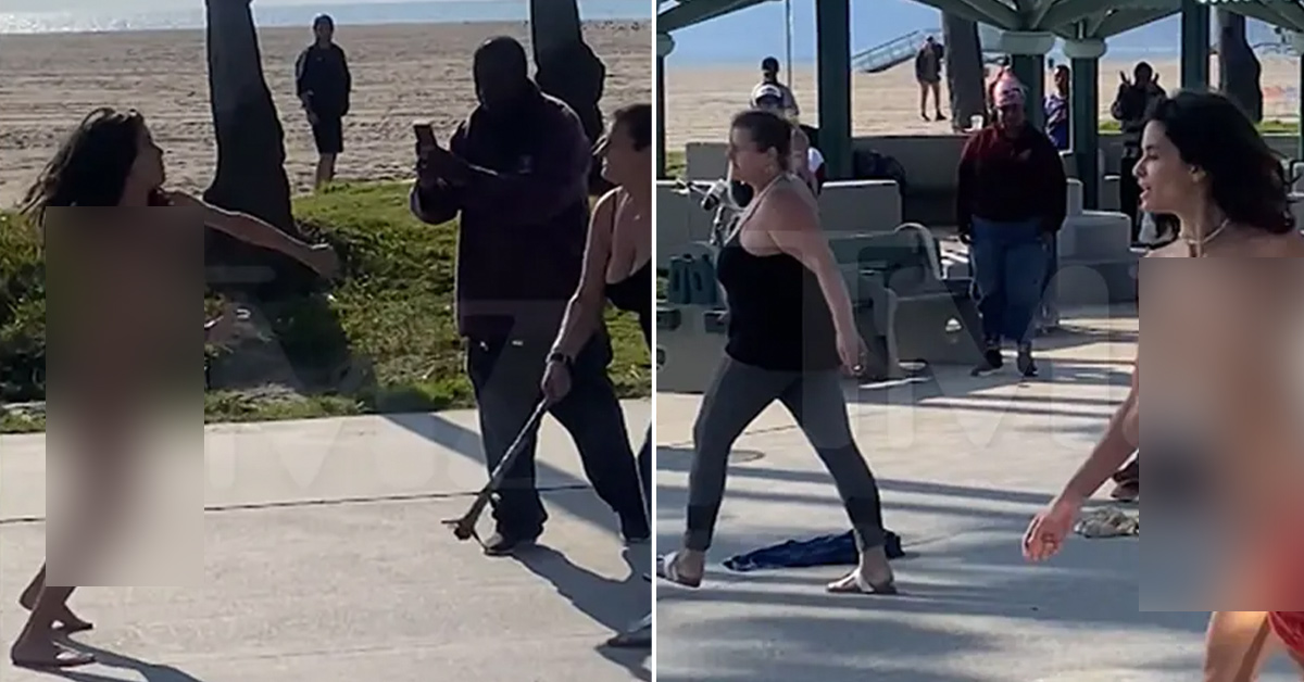 Naked Woman Dukes It Out With Clothed Woman On Venice Beach Wtf Video