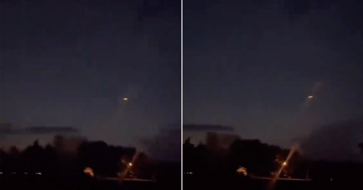 'Teleporting' UFO of Orange Lights Moves Across the Night Sky