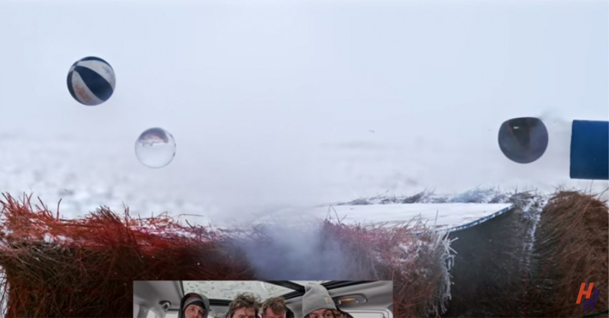 ‘Dude Rock In Action’: Bros Smash Glass Balls Together Using Cannons 