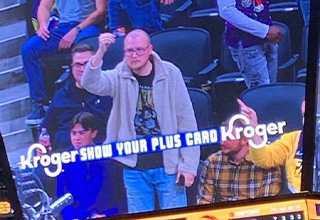Basketball Fan Shows Off His Kroger Card in the Most Midwest Flex of All Time