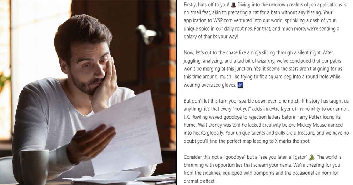 Job Candidate Shares the Most Infuriating Rejection Letter of All Time
