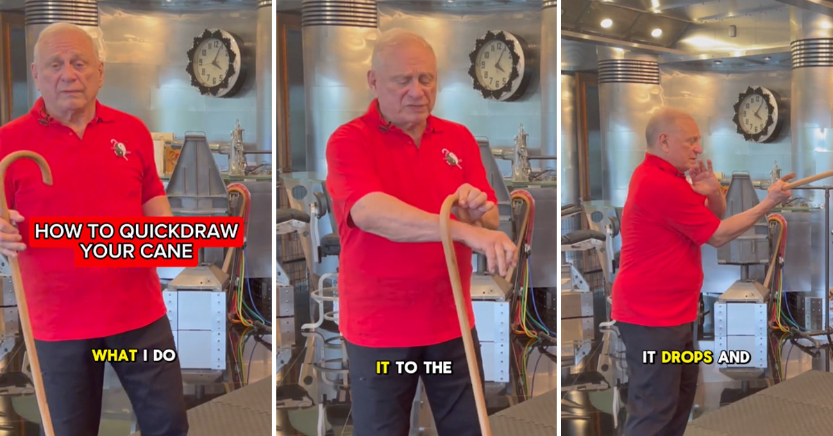 ‘How to Quickdraw Your Cane’: Old Man Teaches Cane Self-Defense Techniques