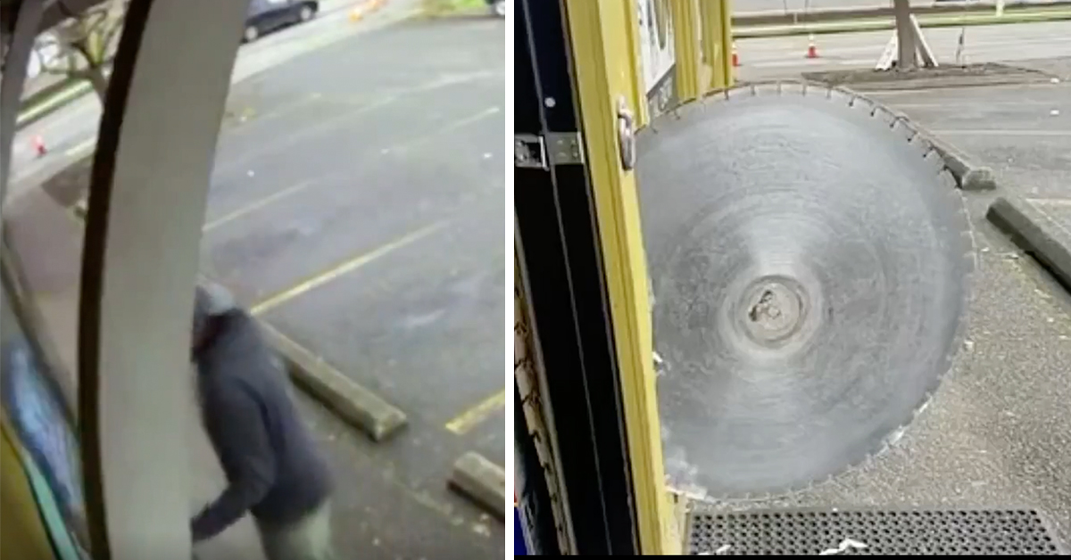 Man Nearly Avoids Getting Sawed In Half By Runaway Saw Blade