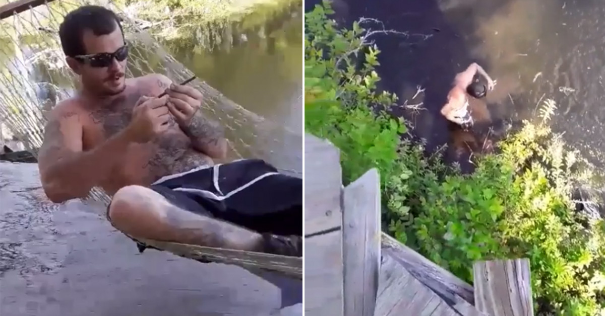 ‘The Blunt’s Gone’: Dude Falls 30-Feet Out of Tree Hammock