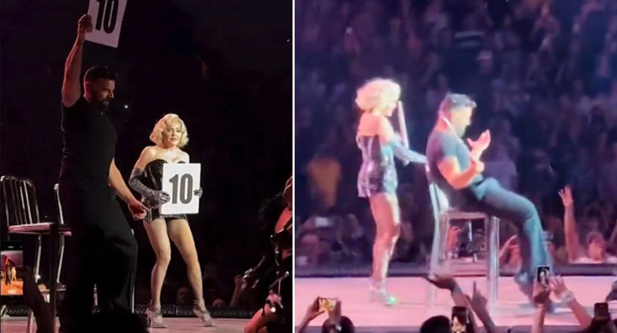 Ricky Martin Caught Pitching a Tent At Madonna Concert