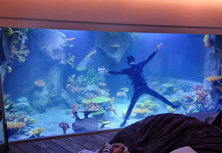 Man Delivers on Five-Year Promise to Build a DIY Shark Tank in His Living Room