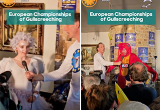 Seagull Impersonators Squawk It Out at the European Championships of Gullscreeching