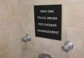 <p>Rules only exist because somebody did something once, and it didn't go well. Signs put up to enforce those rules therefore often tell more of a story than whoever put them up might want you to know. Here are 24 oddly specific signs that leave everything, and nothing up to the imagination.&nbsp;</p><p><br></p><p>"Only one truck driver per shower - management." That's a sign in a shower stall, presumably at an overnight truck stop, that went viral across Twitter and Reddit. Obviously, a few truckers decided they wanted to shower together like all boy best friends do, and got a little too rowdy in the process. If you ask us, there should not be a limit to the number of truckers allowed to shower together. It promotes stall efficiency and gives them the semblance of companionship that their day job lacks.&nbsp;</p><p><br></p><p>See that sign and other funny public notices right here.&nbsp;</p>