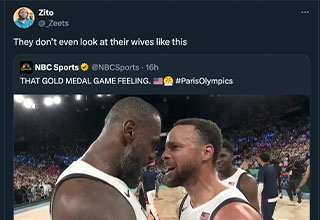 <p>While some Olympic athletes may kiss their wives, pop champagne and brag about trips to Disney World/whatever destination sponsored their winning moment, there’s a much better way to commemorate this often once-in-a-lifetime achievement. Just ask NBA legend and Olympian Kevin Durant, who celebrated his team’s ultra-close win against Serbia by roasting people on Twitter at 5 a.m.&nbsp;</p><p><br></p><p>But whether or not you found yourself on the other side of K.D.’s keyboard roastings, one thing is certain: These Olympic memes are absolutely hilarious.</p><p><br></p><p>From romantic looks between teammates to the only acceptable reaction to landing a silver medal, here are the 21 funniest tweets from the Olympics today, Friday, August 8, 2024.&nbsp;</p>