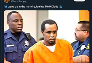 <p>Nearly a decade and a half after Kesha's "TiK ToK" dominated the charts, waking up in the morning feelin' like P. Diddy is going to involve a whole lot more orange jumpsuits and screaming prison guards.&nbsp;</p><p><br></p><p>On Monday, Sean "Diddy" Combs was arrested by federal agents in New York City after a newly unsealed indictment showed the music mogul had been charged with crimes including "sex trafficking by force", "rackateering conspiracy" and "transportation to engage in prostitution," per <a href="https://abcnews.go.com/US/sean-diddy-combs-arrested-federal-agents-new-york/story?id=113744597" rel="noopener noreferrer" target="_blank"><em>ABC News</em></a>.&nbsp;</p><p><br></p><p>But while the world waits with bated breath for Diddy's long-awaited downfall, we can still enjoy some dank memes in the meantime.&nbsp;</p><p><br></p><p>From a thwarted getaway to R. Kelly's inevitable reaction to the debacle, here are 21 memes and reactions to Diddy's arrest.&nbsp;</p>