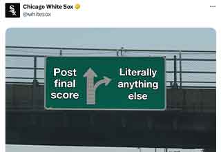 <p>Yesterday afternoon, the Chicago White Sox lost to the San Diego Padres, 4-2. It was their 120th loss of the season, dropping their overall record to 36-120. Since baseball's "modern" era began in 1901, only the 1962 Mets have also lost 120 games, and the White Sox still have six games to go in their 2024 campaign. Needless to say, a six game win streak to avoid sole ownership of the "<a href="https://trending.ebaumsworld.com/pictures/23-funny-posts-dunking-on-the-white-sox/87596868/" rel="noopener noreferrer" target="_blank">worst team in history</a>" title feels unlikely.&nbsp;</p><p><br></p><p>Ironically, the White Sox are actually playing some of their best baseball of the season right now, as young players brought up to the big leagues for the sole reason of "why not?" are playing hard at the very least. But while fans are coming to ironically enjoy the team's downfall, there is one person who has had enough: The official White Sox Twitter admin.&nbsp;</p><p><br></p><p>"FINAL: can be found on the MLB app," is much more interesting than "FINAL: Padres 6, White Sox 2."</p><p><br></p><p>Here are 18 times the White Sox Twitter account got roasted, and got tired of the team's losing.&nbsp;</p>