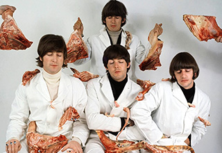 <p dir="ltr">By 1965, The Beatles were fed up with their friendly, mop-top image.&nbsp;</p><p dir="ltr"><br></p><p dir="ltr">Their fans were mostly twelve-year-old girls, they’d done two slapstick movies, and they even had a Scooby-Doo-style Saturday morning cartoon. But in reality, they were four grown men who were fighting, dropping acid, and getting into some pretty dark stuff. So they wanted to go with something like that for an album cover but they kind of went too hard.</p><p data-empty="true"><br></p><p dir="ltr">They hired surrealist photographer Robert Whitaker to take some photos. He showed up with a bunch of cages, hammers, nails, raw meat, and dirty baby dolls. The result is a totally insane set of photos, wherein the Fab Four look like they… you know, killed a bunch of babies.</p>