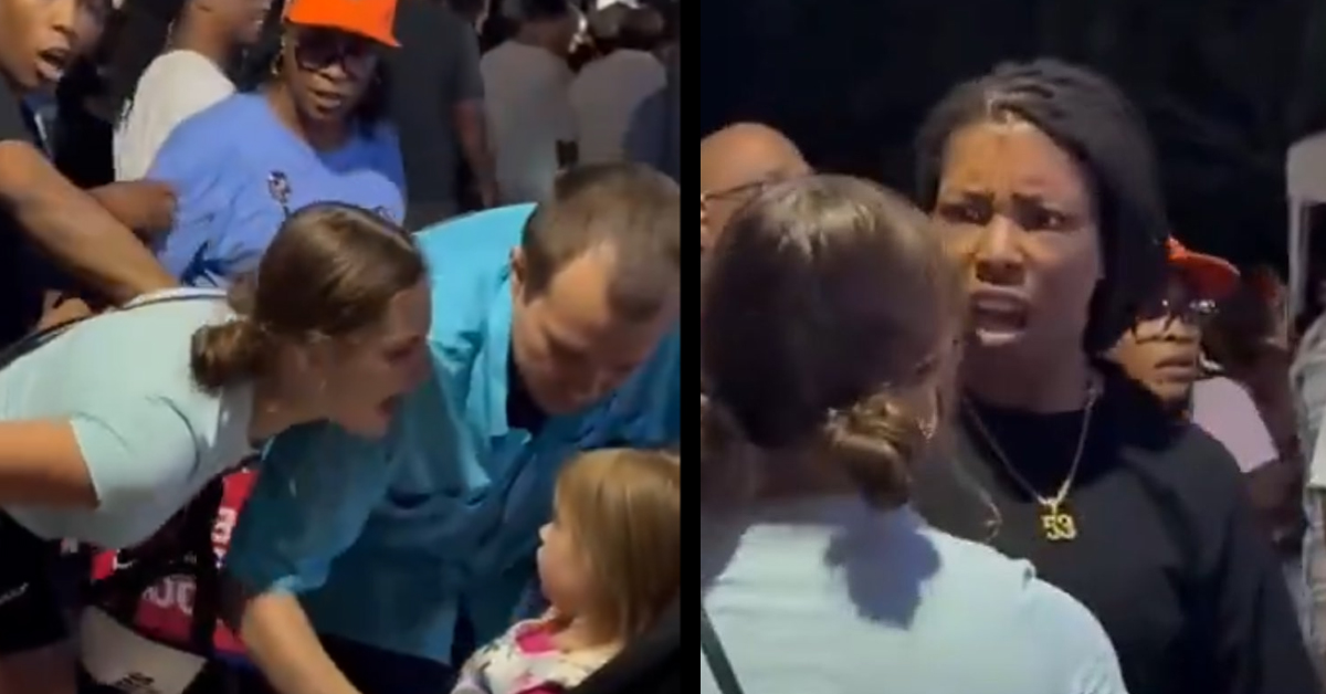 Unhinged Kamala Supporter Screams in the Face of a Toddler