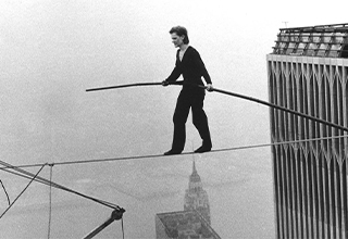 <p>In August of 1975, French stuntman Philippe Petit went where no tightrope walker had before, traversing between New York City's World Trade Center towers. Despite lasting only 45 minutes, the impact of his stunt remains to this day, including in the form of some now-iconic photographs.&nbsp;</p><p><br></p><p>From his high-wire stunts to his final arrest, here are 16 pics of when a guy tightrope walked between the Twin Towers.&nbsp;</p>