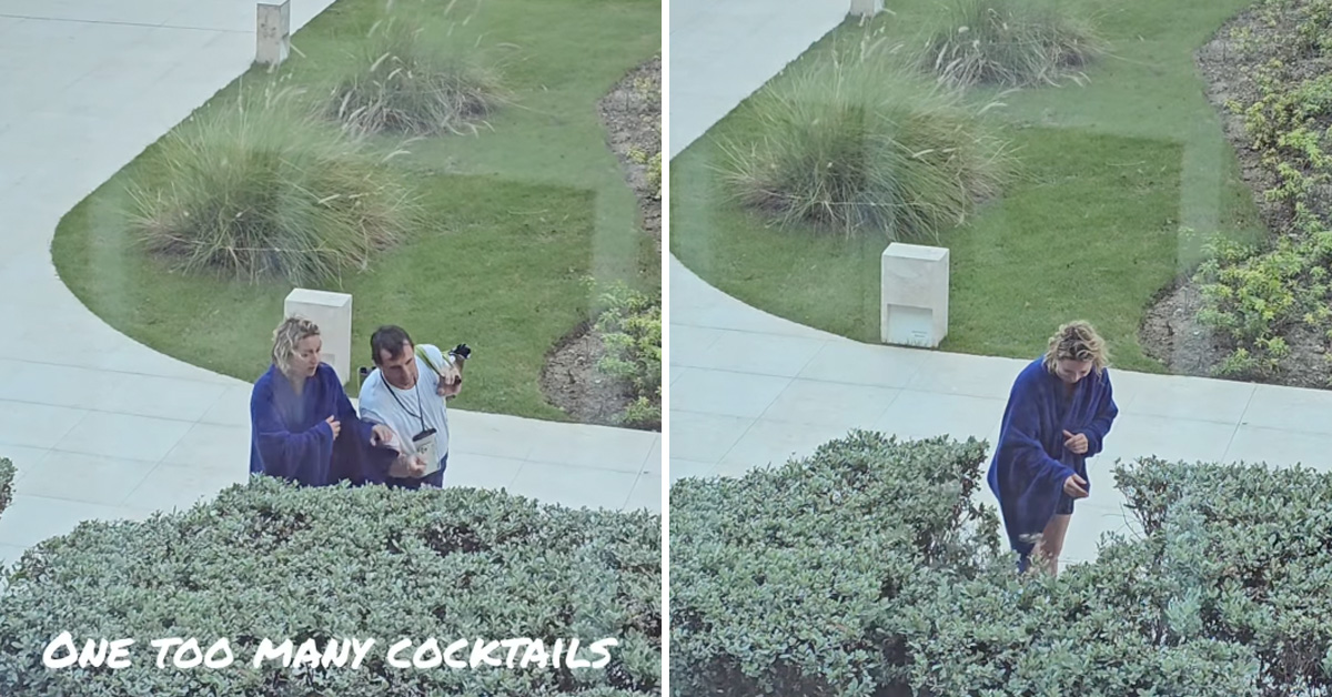 Drunk Dude Slowly Falls Into Nearby Bush