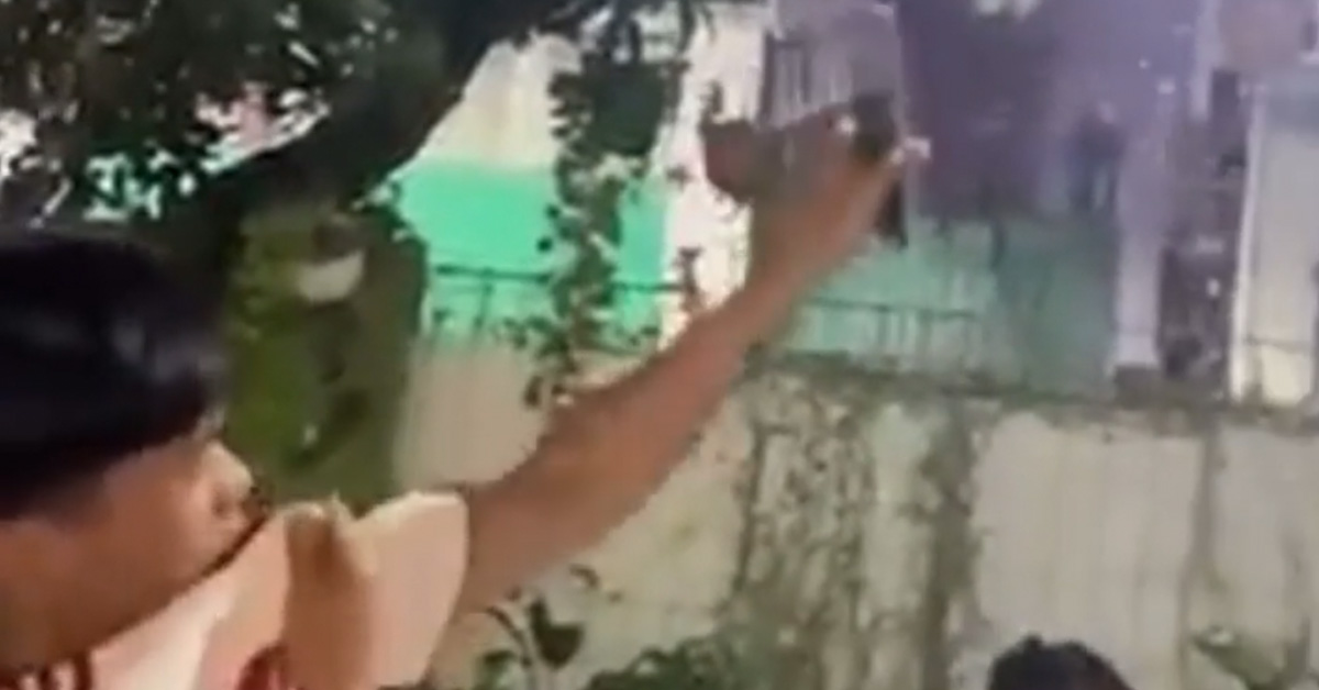 Dude Uses Phone Light to Command Moths Away from Porch