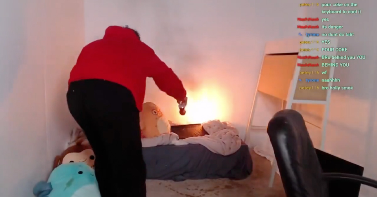 Streamer Gets Banned After Setting His House on Fire