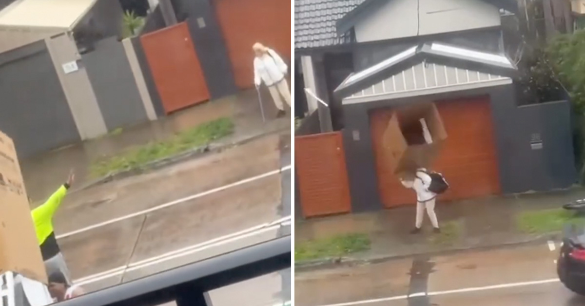 Woman Gets Attacked by Flyaway Refrigerator Box
