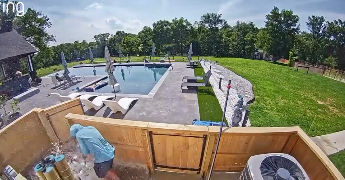 Dude Almost Blows His Arm Off With Exploding Pool Filter