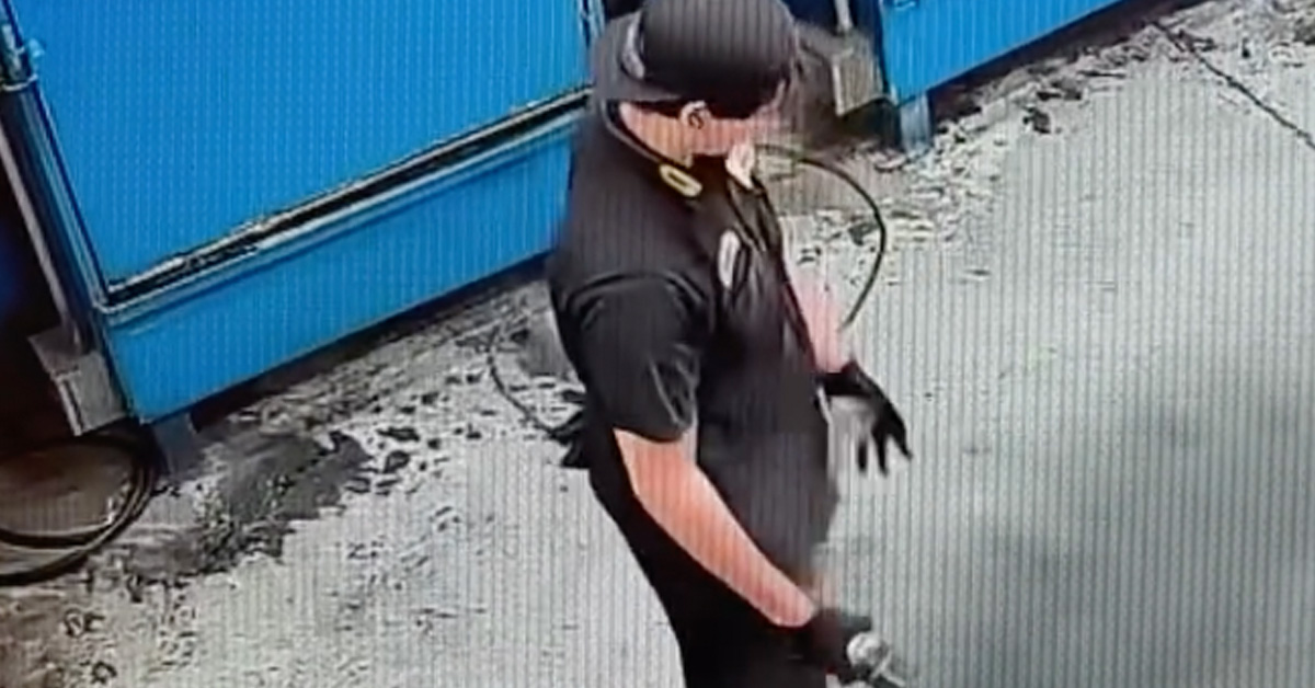 Dude Gets Nutshotted by Flying Spray Paint Can